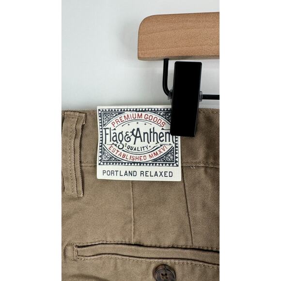 Flag and Anthem Mens Browm Khaki Portland Chino Pants Stretch Size 40/34 NWT - Picture 8 of 9